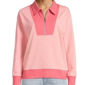 Time and Tru Women's Quarter Zip Sweatshirt. Size L (12-14) BNWT